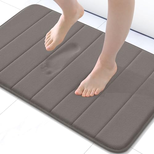 Buganda Memory Foam Bath Mat 24 x 16, Ultra Soft Absorbent Bathroom Rugs