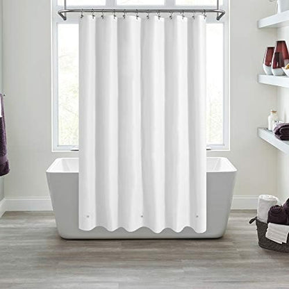 Mrs Awesome White Shower Curtain Liner with 3 Magnets, 72x72