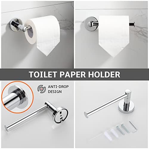 BGL Bathroom Hardware Set Chrome Bathroom Accessory Set Towel Bar 8 Pieces Set