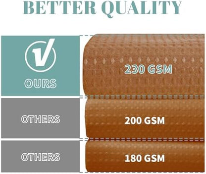 No Hook Waffle Shower Curtain with Snap-in Liner, 71x74 Inch, Burnt Orange