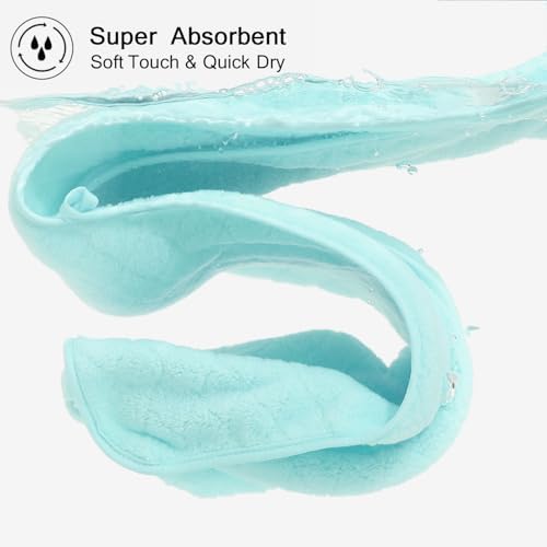 Hailea Luxury Bath Towels Set - 12 Piece (4 Large Bath Towels,4 Hand Towels,4 Washcloths), 100% Microfiber,Extra Absorbent Super Soft & Quick Dry,Complete Family Pack for Bathroom Gym Pool,Mint Green