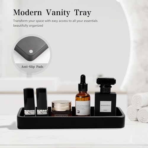YMXYJM Bathroom Accessories Set, 4 Piece Toothbrush Holder Set - Black