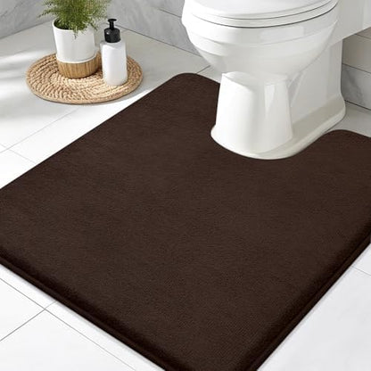 Smiry Memory Foam Toilet Rugs 24x24, Extra Soft Absorbent Bathroom Rugs