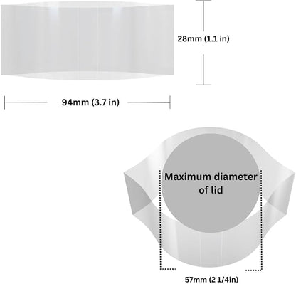 94 x 28 mm Clear Perforated Shrink Band for Spice Jars, Small Jars & Cosmetic Jars [Cap Diameter: 2 1/4"] Pack of 500