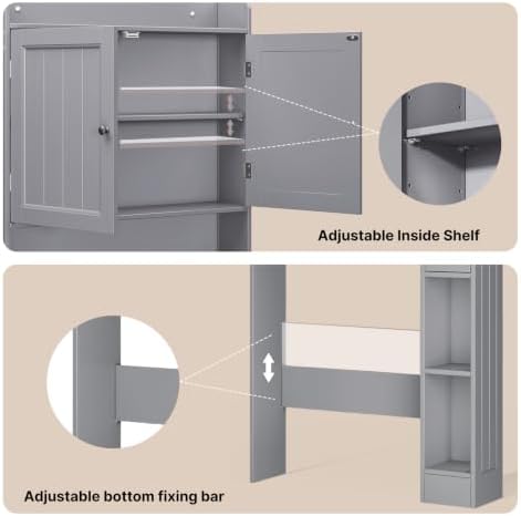 Ahomly Over The Toilet Storage Cabinet, 29.9" W, Espresso
