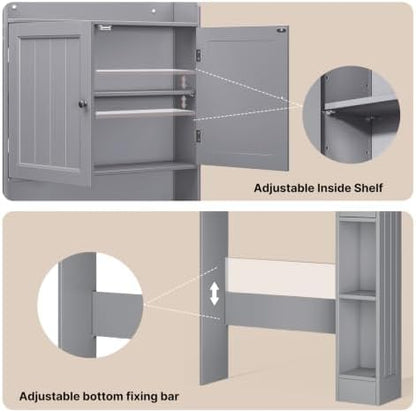 Ahomly Over The Toilet Storage Cabinet, 29.9" W, Espresso