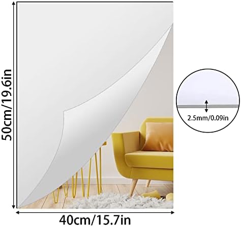 Acrylic Mirror Sheet for Wall, 15.7" x 19.6" x 1Pcs