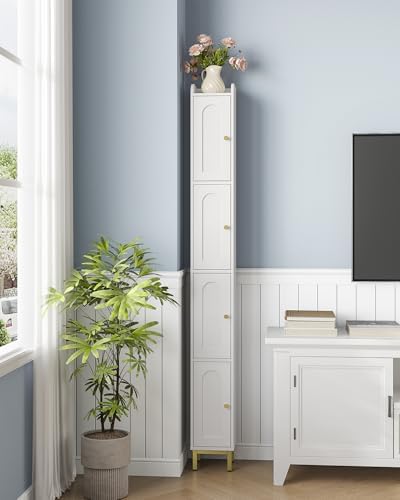 Hzuaneri 4-Tier Narrow Tall Storage Cabinet