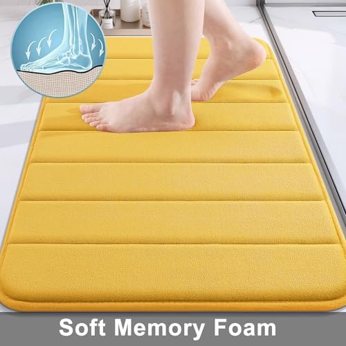 Buganda Memory Foam Bath Mat 47 x 20, Ultra Soft Absorbent Bathroom Rugs