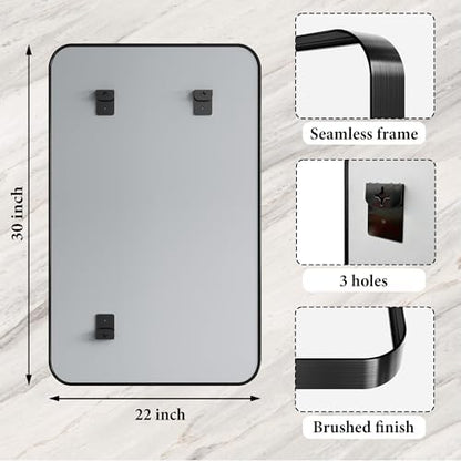 Bathroom Mirror for Wall, 30x22 Inch Rectangle Mirror