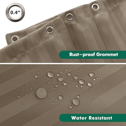 Fabric Shower Curtain Liner 72x72 Inch-Standard Size Cloth Shower Liners