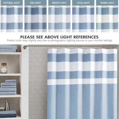 Madison Park Spa Waffle Weave Extra Long Shower Curtain, 72 x 84, Blue