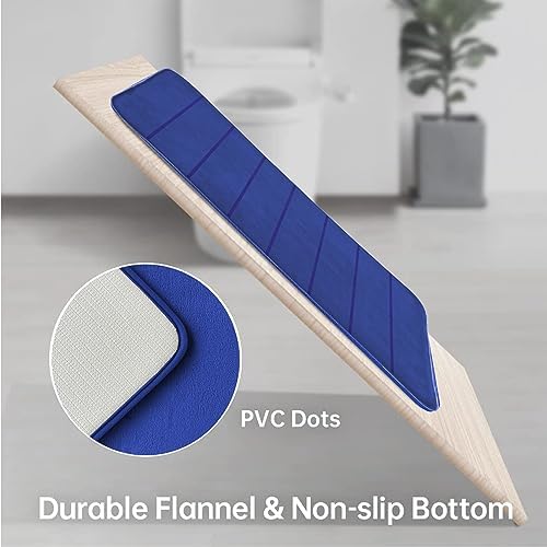 RUN HELIX Memory Foam Bath Mat Rug Set 3 Piece, Ultra Soft Non Slip and Absorbent Bathroom Rug, Machine Wash Dry, Comfortable, Thick Bath Rug Carpet for Bathroom Floor, Tub and Shower, Navy