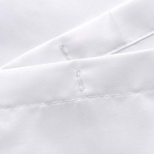 N&Y HOME Fabric Shower Curtain or Liner with Magnets 71x72, White