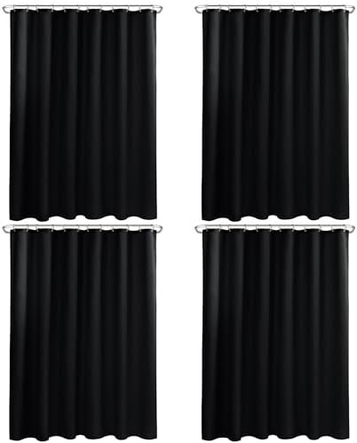 Nasitos Fabric Shower Curtain Liners with Magnets 2 Pack 70X72 Inch White