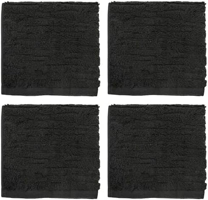SKL Home CloudSoft Washcloth Set, 4-Piece, 100% Cotton Luxury, Slate