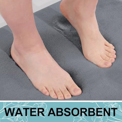 Smiry Memory Foam Bath Mat 40x24, Extra Soft and Absorbent Bathroom Rugs
