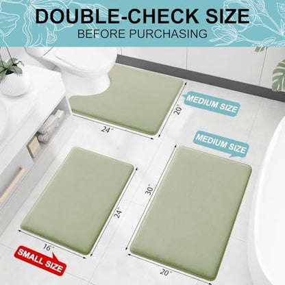 Smiry Memory Foam Bath Mat 47x17, Extra Soft and Absorbent Bathroom Rugs