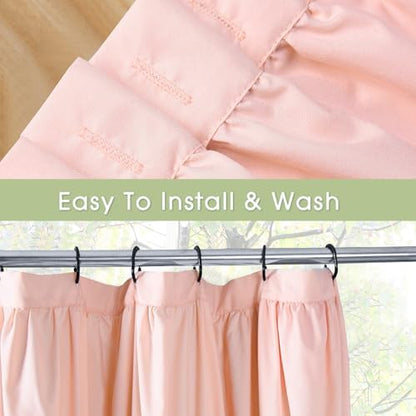Homechoice Decor Peach Ruffle 72x96 Inch Shower Curtain