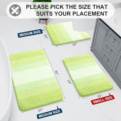 Arotive Microfiber Bathroom Rugs, Shaggy Soft Absorbent Bath Rug, 30x20