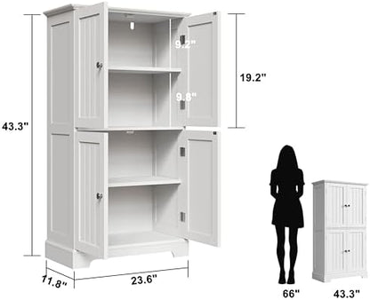ChooChoo Bathroom Floor Cabinet with Adjustable Shelves