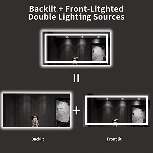 LOAAO 60X30 LED Bathroom Mirror with Lights, UL Listed