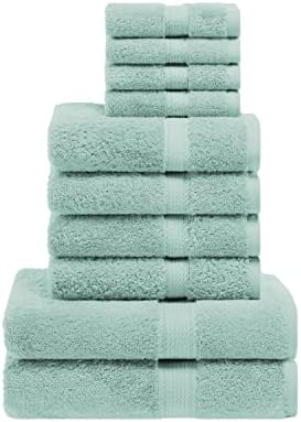 SUPERIOR Egyptian Cotton Ultra Plush & Absorbent, 10 Piece Set, Sea Foam
