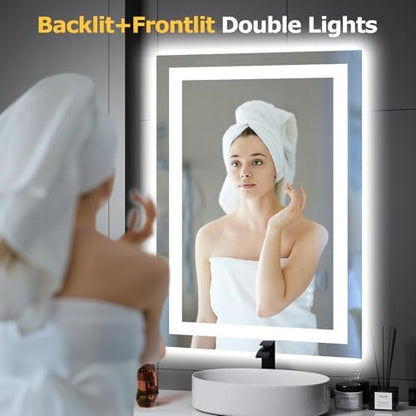 Hivone 36"X24" LED Bathroom Mirror with Lights, UL Listed