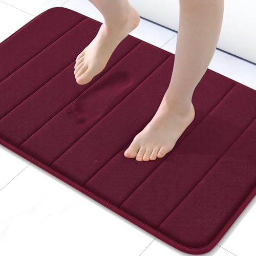 Buganda Memory Foam Bath Mat 24 x 16, Ultra Soft Absorbent Bathroom Rugs