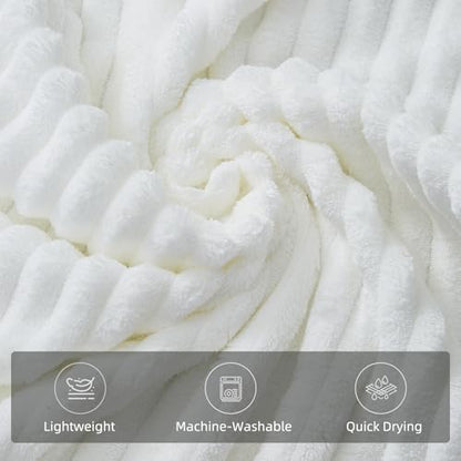 6 Piece Bath Towel Set, 40"x80" Oversized Bath Sheets, White