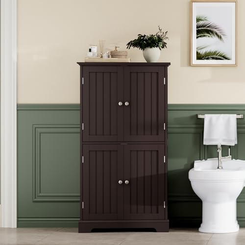ChooChoo Bathroom Floor Cabinet with Adjustable Shelves