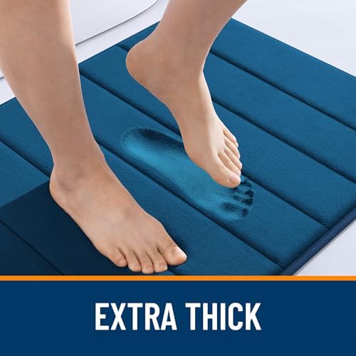 OLANLY Memory Foam Bath Mat 34x21, Super Soft and Absorbent Bathroom Rugs
