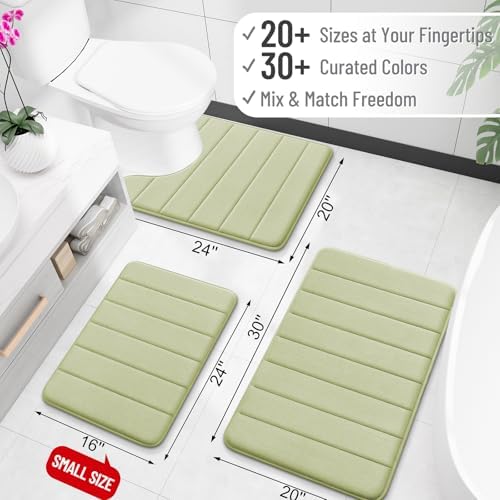 OLANLY Memory Foam Long Bathroom Rugs Runner 59x24, Super Soft Absorbent