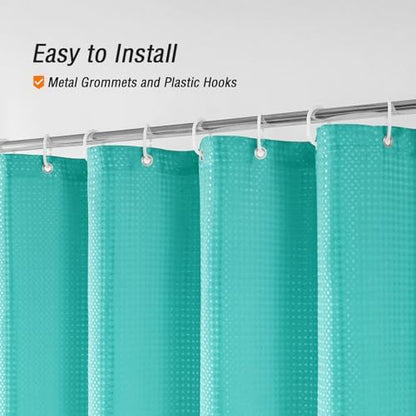 Gibelle Teal Grey Ombre Fabric Shower Curtain for Bath Decor, 72 x 72
