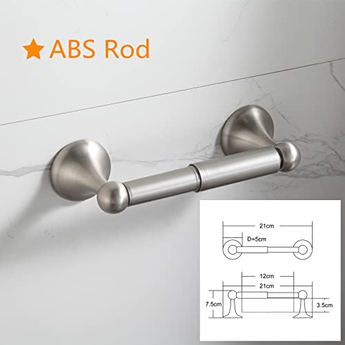 BGL Bathroom Hardware Set Brushed Nickel Adjustable Expandable Bath Towel Bars Bathroom Accessory Set Towel Racks 8-Pieces Wall Mount