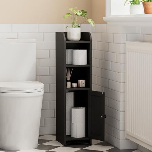 Homhedy Small Bathroom Storage Cabinet, Narrow Toilet Paper Cabinet