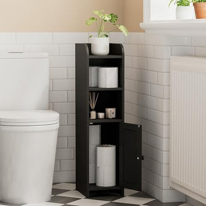 Homhedy Small Bathroom Storage Cabinet, Narrow Toilet Paper Cabinet