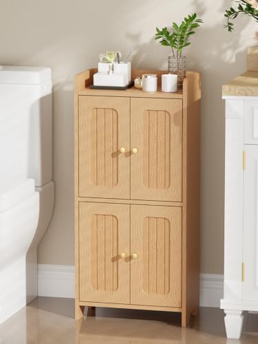 BEWISHOME Small Floor Cabinet,Toilet Paper Storage,Bathroom Storage Cabinet