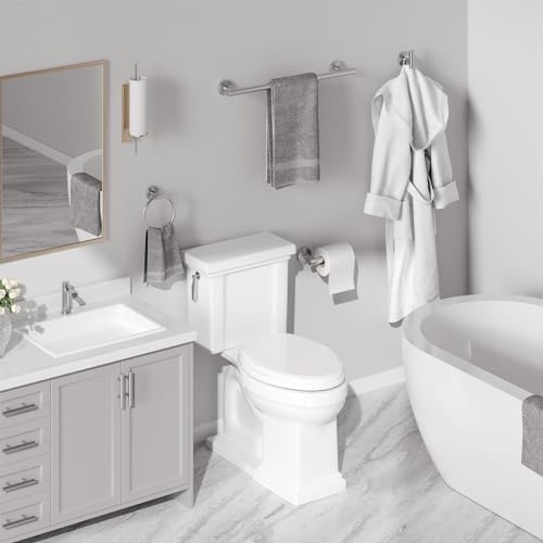 USHOWER 4PCS Brushed Nickel Bathroom Accessories Set, 18-Inch Towel Bar Set