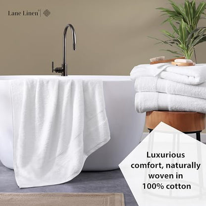 LANE LINEN Bath Sheet Set 2 Pack Oversized Soft Absorbent Quick Dry - White