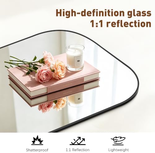 YIROMAN Bathroom Mirrors for Over Sink,36"x42" Black Bathroom Vanity Mirror