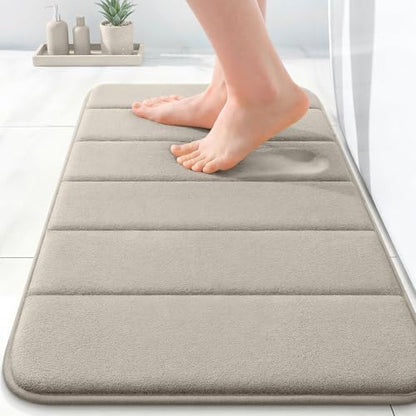 OLANLY Memory Foam Bath Mat 35x16, Super Soft and Absorbent Bathroom Rugs
