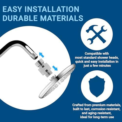1 Pc Shower Connector Ball Joint Shower Head Swivel Ball Adapter Brass Adjustable Shower Arm Extension Universal Component Polish Chrome