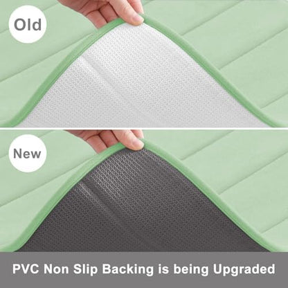 Buganda Memory Foam U-Shaped Toilet Rugs 24 x 20, Absorbent Bathroom mat