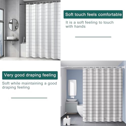 Shower Curtain Liner, 100% Waterproof Peva Shower Curtains with 3 Duty Heavy Bottom Magnets and 12 Rust Proof Grommets, 72x72 Weighted Shower Liner for Shower Stall, Bathtubs