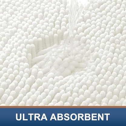 Smiry Bathroom Rugs 30X20, Luxury Chenille Extra Soft Absorbent Bath Mat