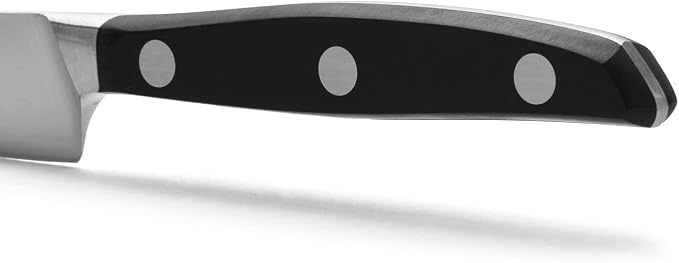 Arcos Vegatable Knife 5 Inch Stainless Steel. Professional Vegetable Knife for Peeling Fruits and Vegetables. Ergonomic Polyoxymethylene Handle and 130 mm Blade. Series Manhattan. Color Black.