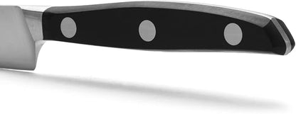 Arcos Vegatable Knife 5 Inch Stainless Steel. Professional Vegetable Knife for Peeling Fruits and Vegetables. Ergonomic Polyoxymethylene Handle and 130 mm Blade. Series Manhattan. Color Black.