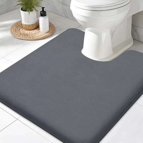 Smiry Memory Foam Toilet Rugs 20x20, Extra Soft Absorbent Bathroom Rugs