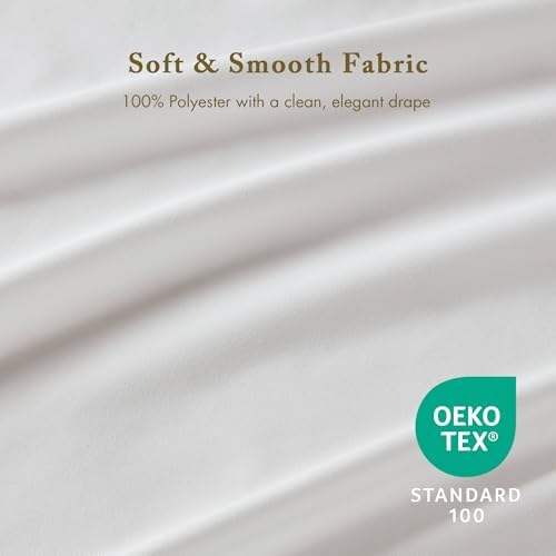 Madison Park Grace Extra Long Ruffle Shower Curtain, 72"x 84", White